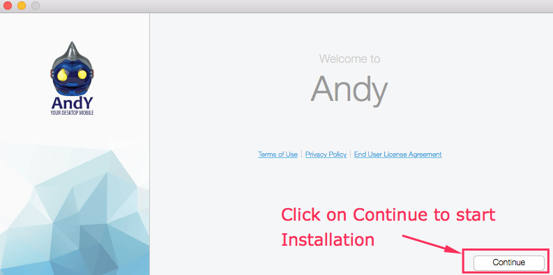 mac andy emulator internet